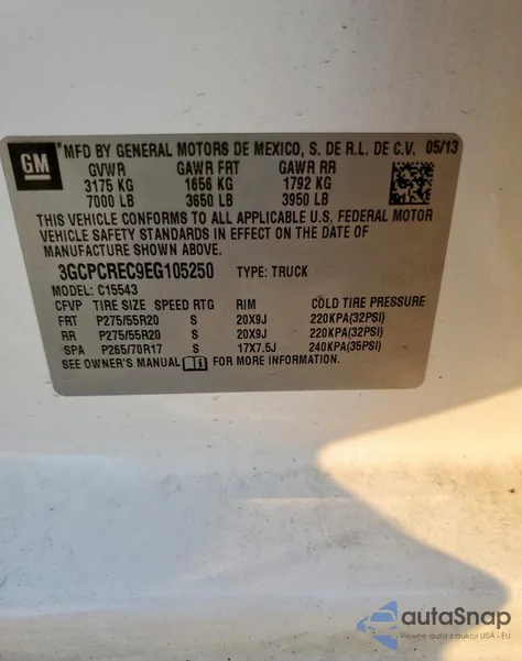 2014 Chevrolet Silverado C1500 Lt z USA, uszkodzony, nr VIN 3GCPCREC9EG105250